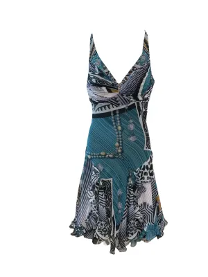 Diane Freis Print Chiffon Party Dress with Matching Stole.