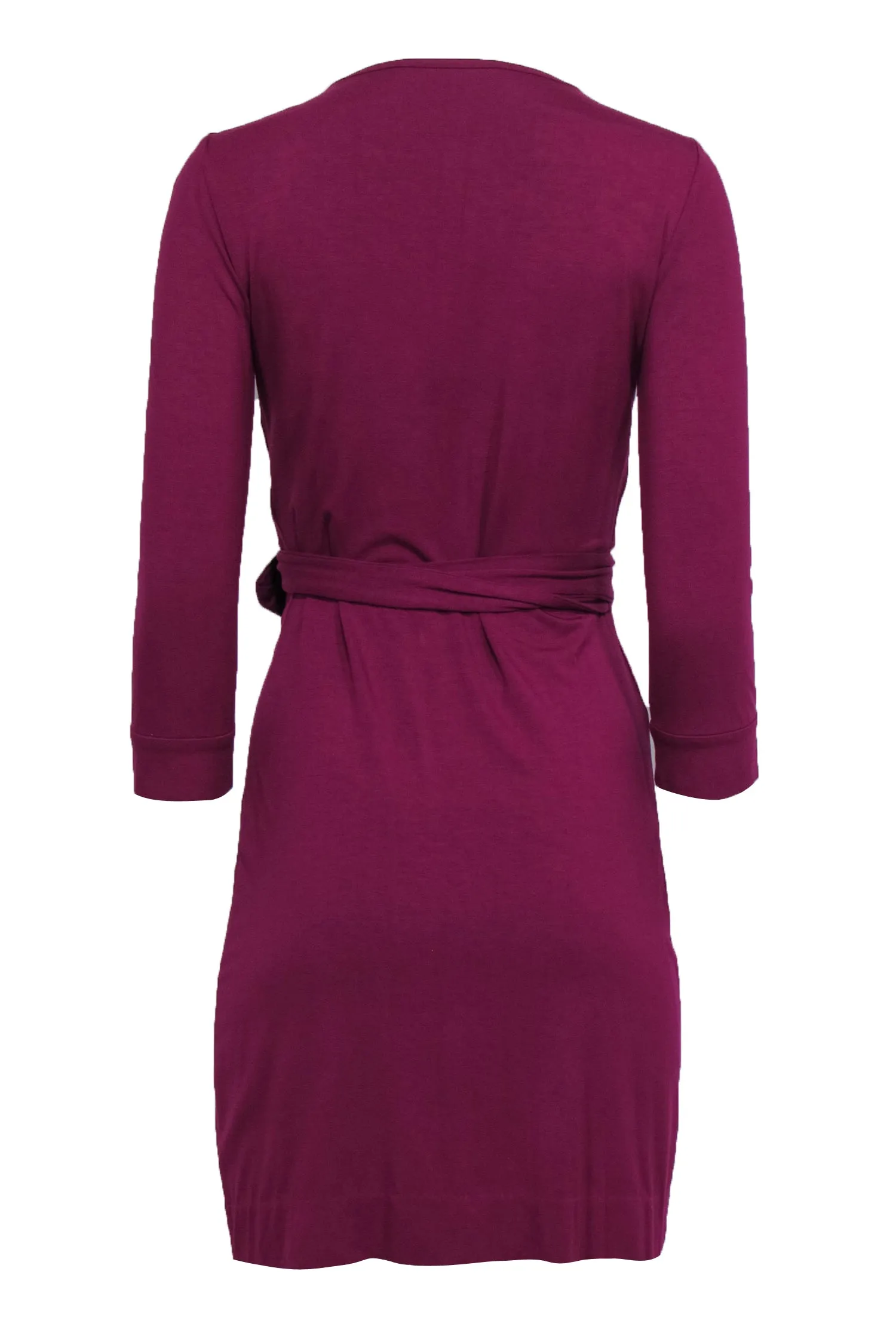 Diane von Furstenberg - Fuchsia Classic Quarter Sleeve Wrap Dress Sz 0