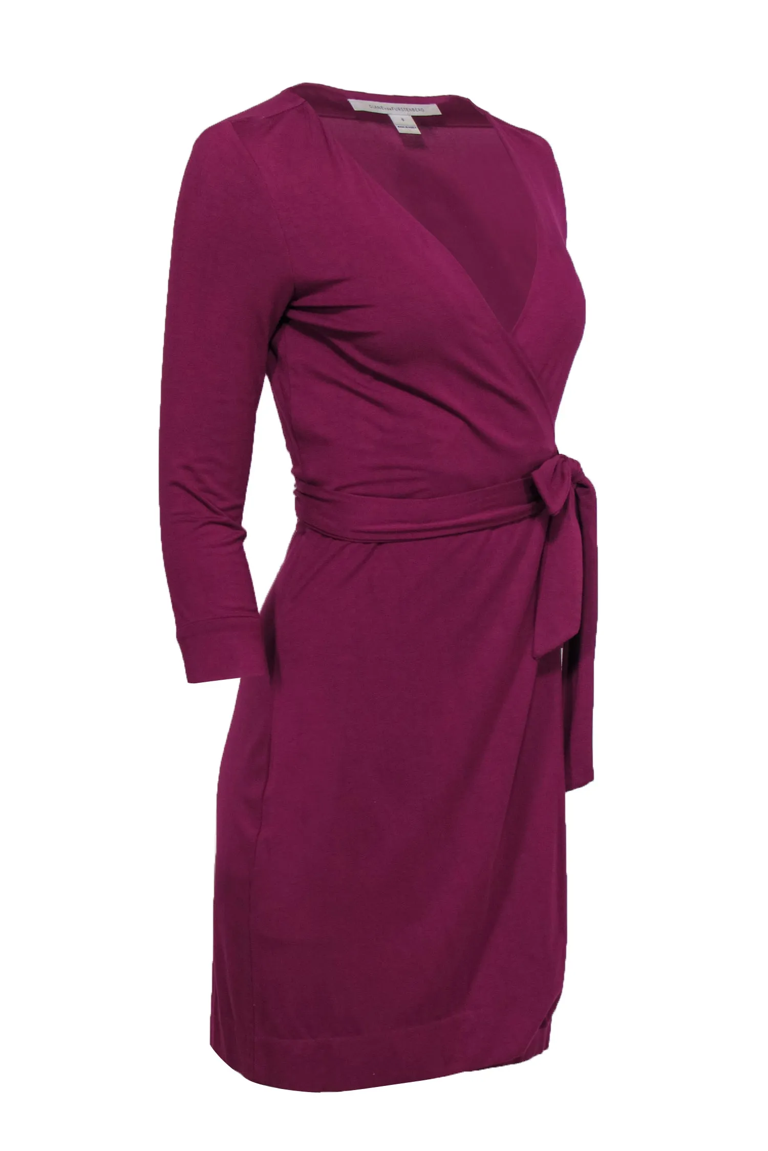 Diane von Furstenberg - Fuchsia Classic Quarter Sleeve Wrap Dress Sz 0