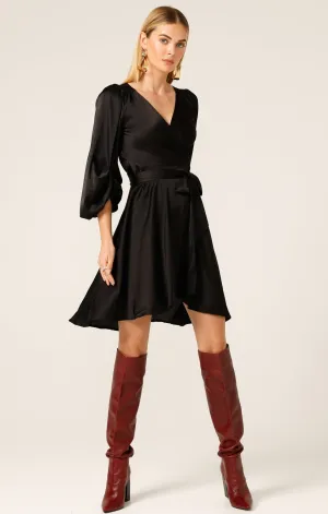 DIMMI WRAP MINI DRESS