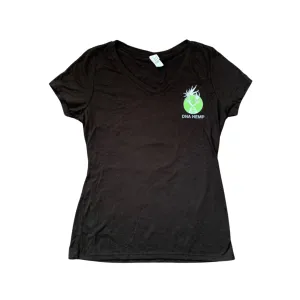 DNA HEMP Black V Neck T Shirt