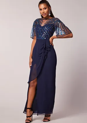 Donatella Wrap Dress Navy