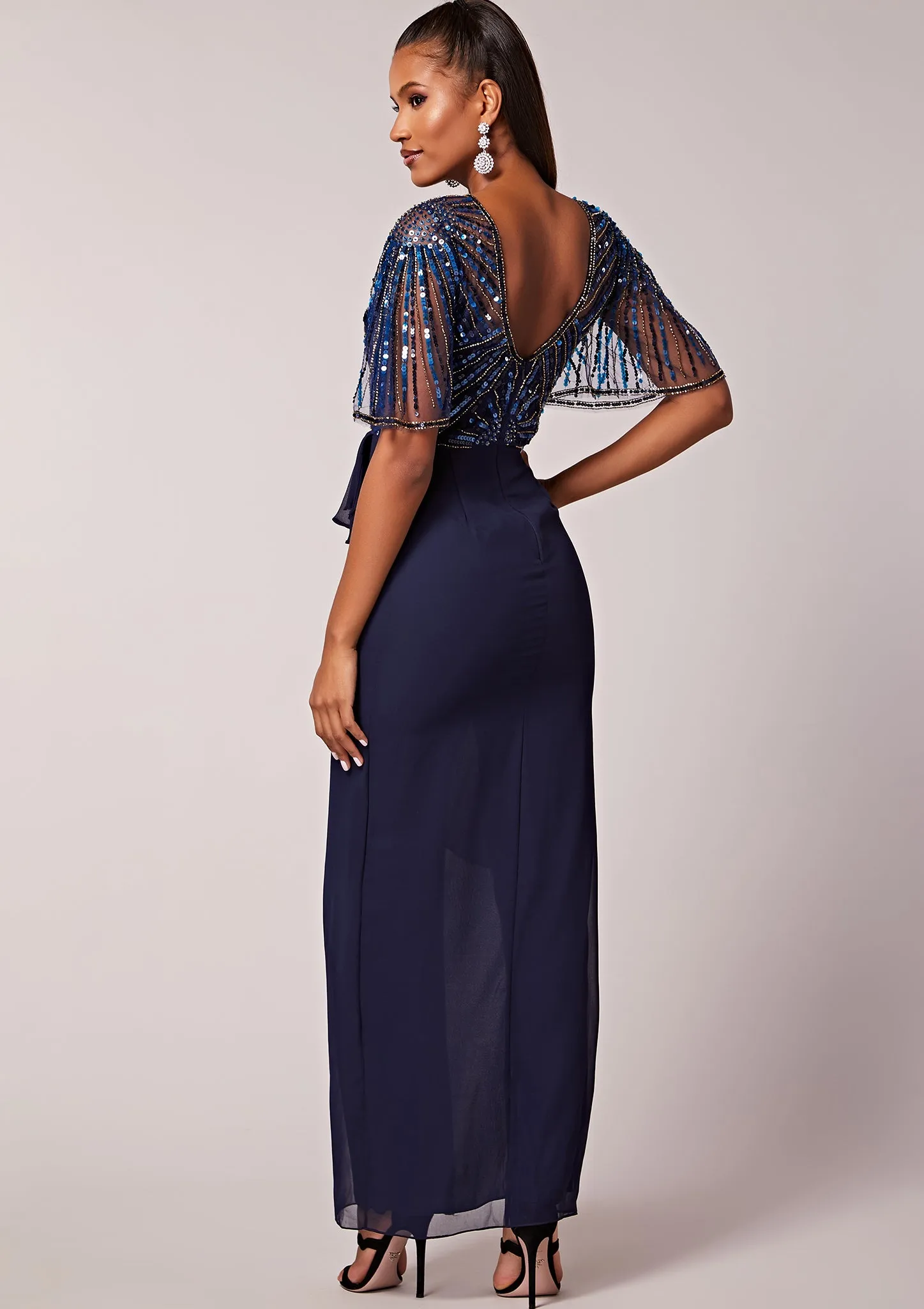 Donatella Wrap Dress Navy