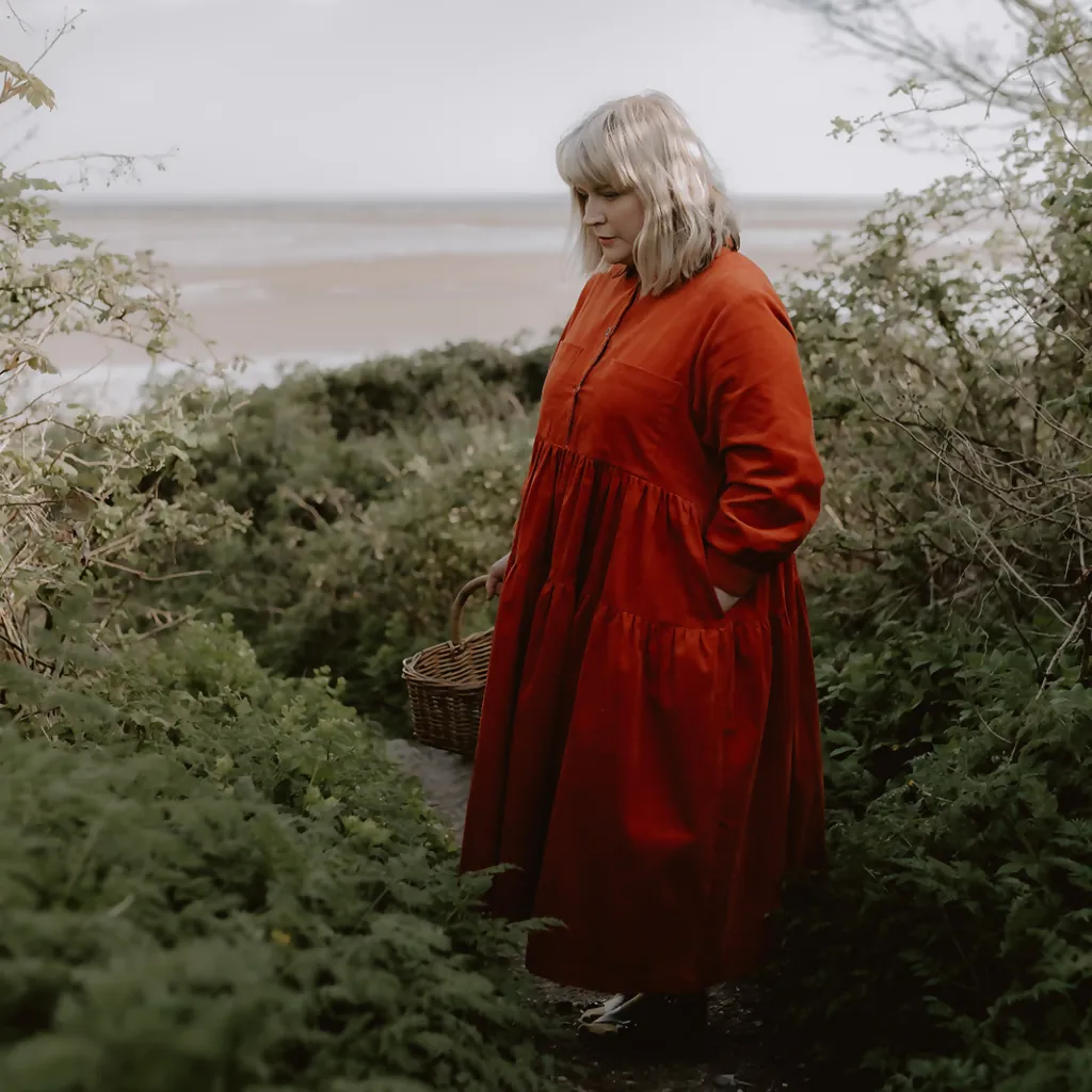 Dorothy Dress In Saffron Needlecord