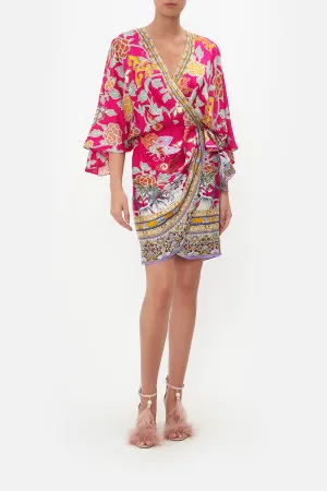 DRAPED FRONT WRAP DRESS TASTE OF TWILIGHT