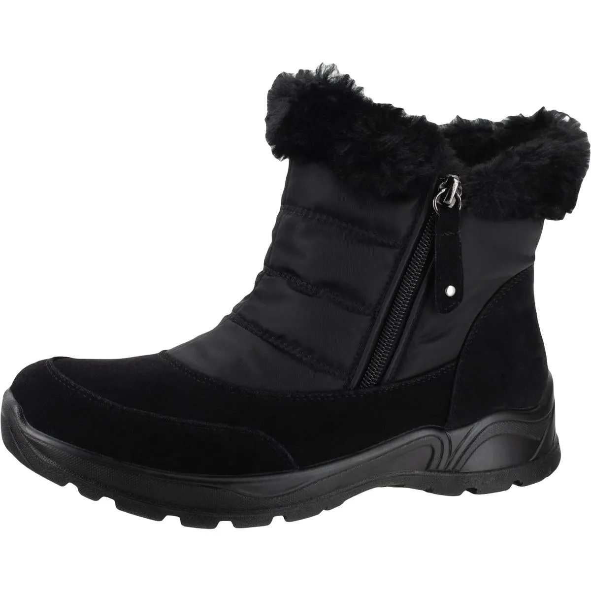 Easy Street Womens Frosty Faux Suede Outdoor Snow Boots