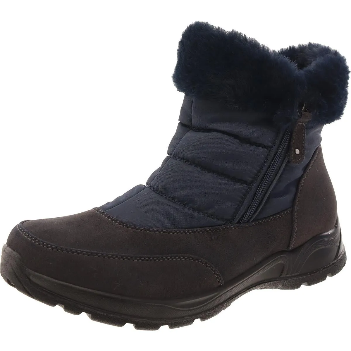 Easy Street Womens Frosty Faux Suede Outdoor Snow Boots