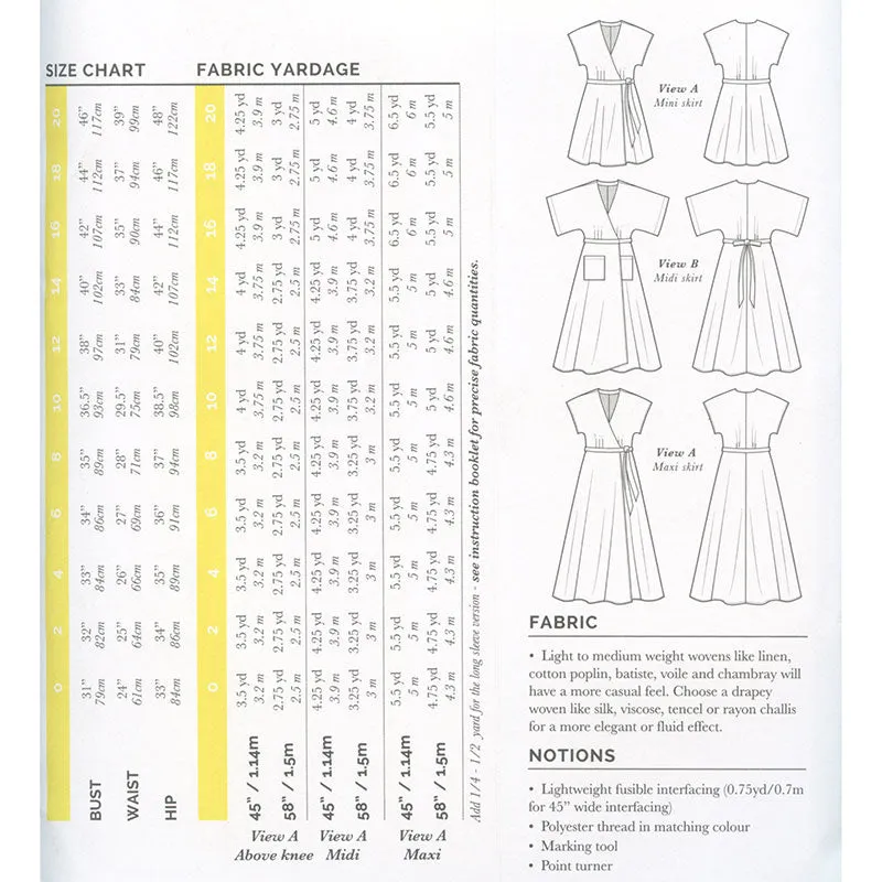 Elodie Wrap Dress Pattern