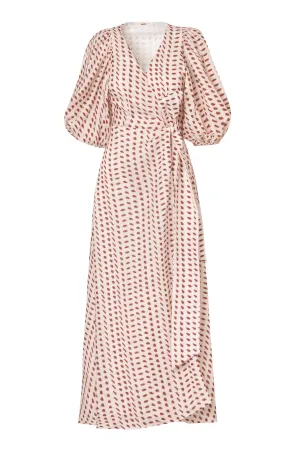 Ermita Linen Dress / Ivory Wine Seeds