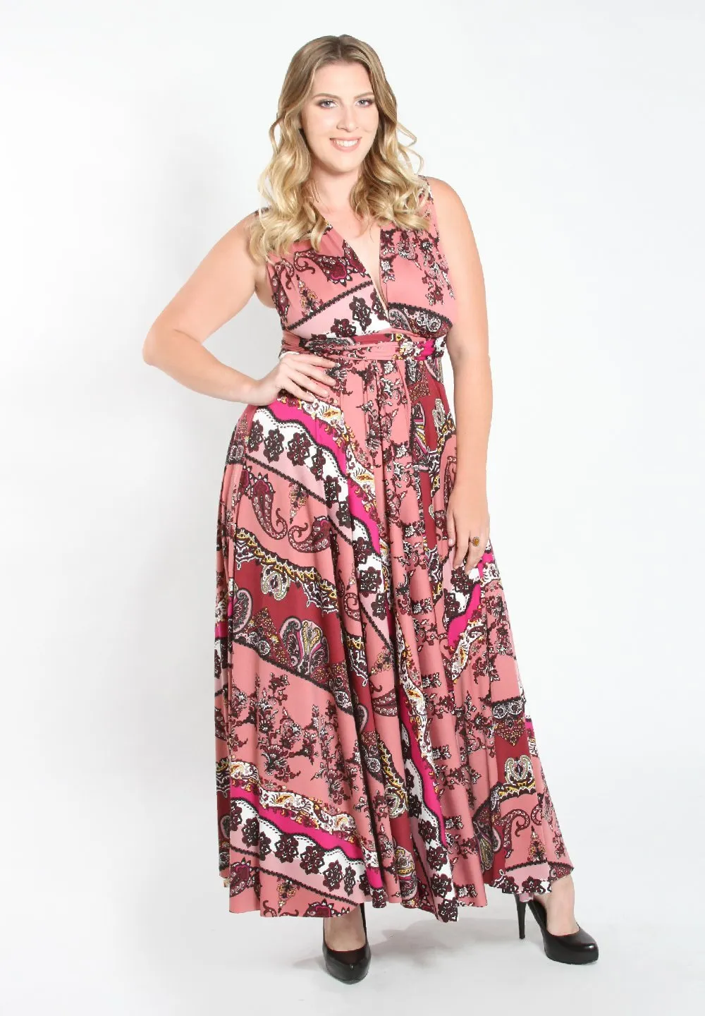 Eternity Convertible Printed Maxi Dress