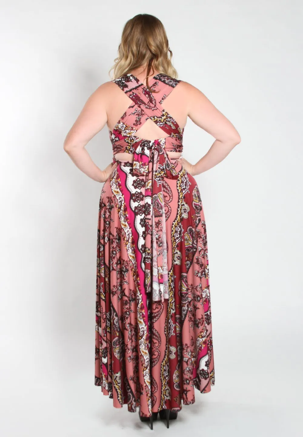 Eternity Convertible Printed Maxi Dress