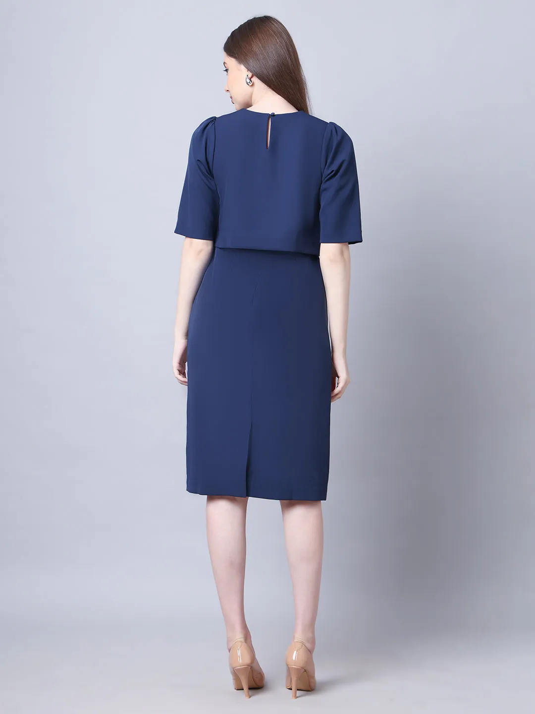 Exude Ethereal Oversize Top Dress (Navy)