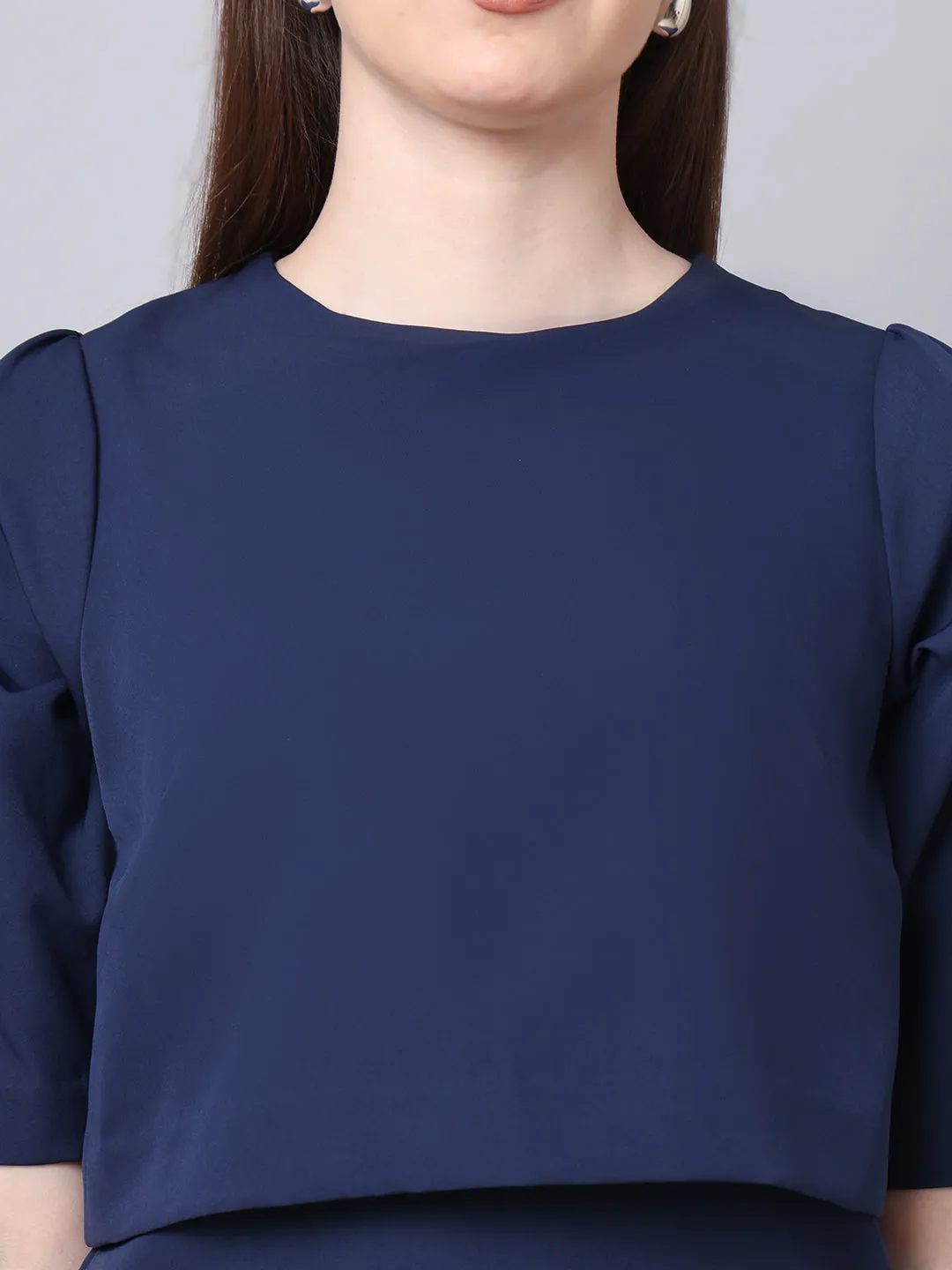 Exude Ethereal Oversize Top Dress (Navy)