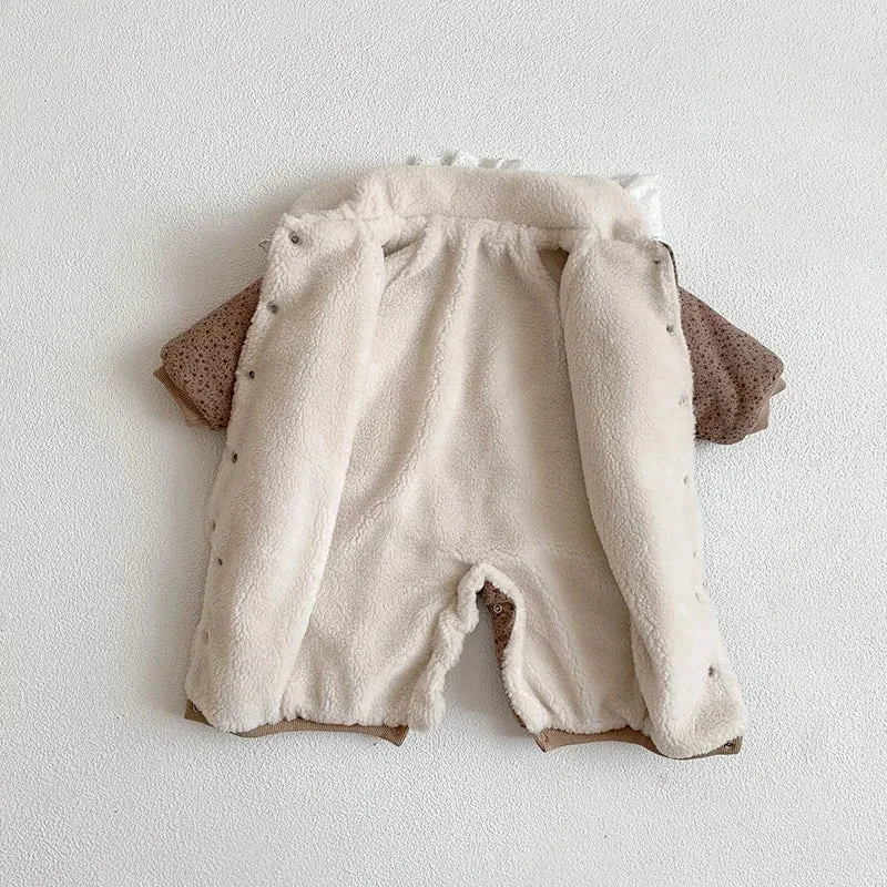 Fleece-Lined Baby Rompers