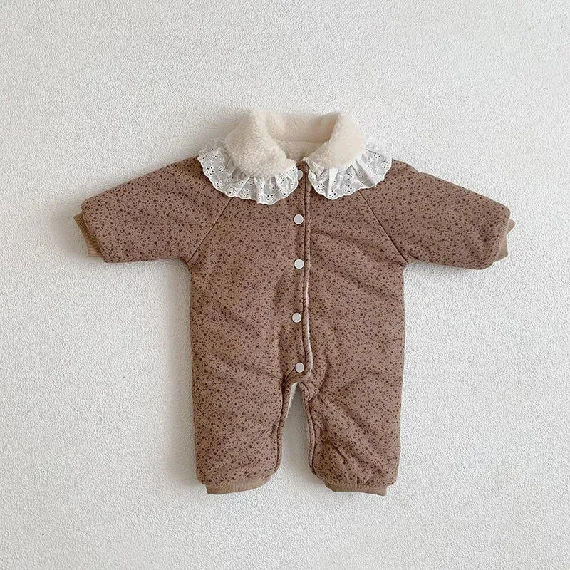 Fleece-Lined Baby Rompers