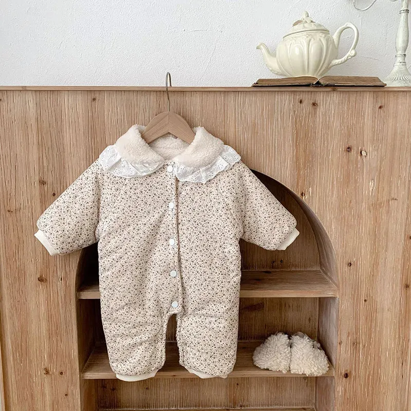 Fleece-Lined Baby Rompers