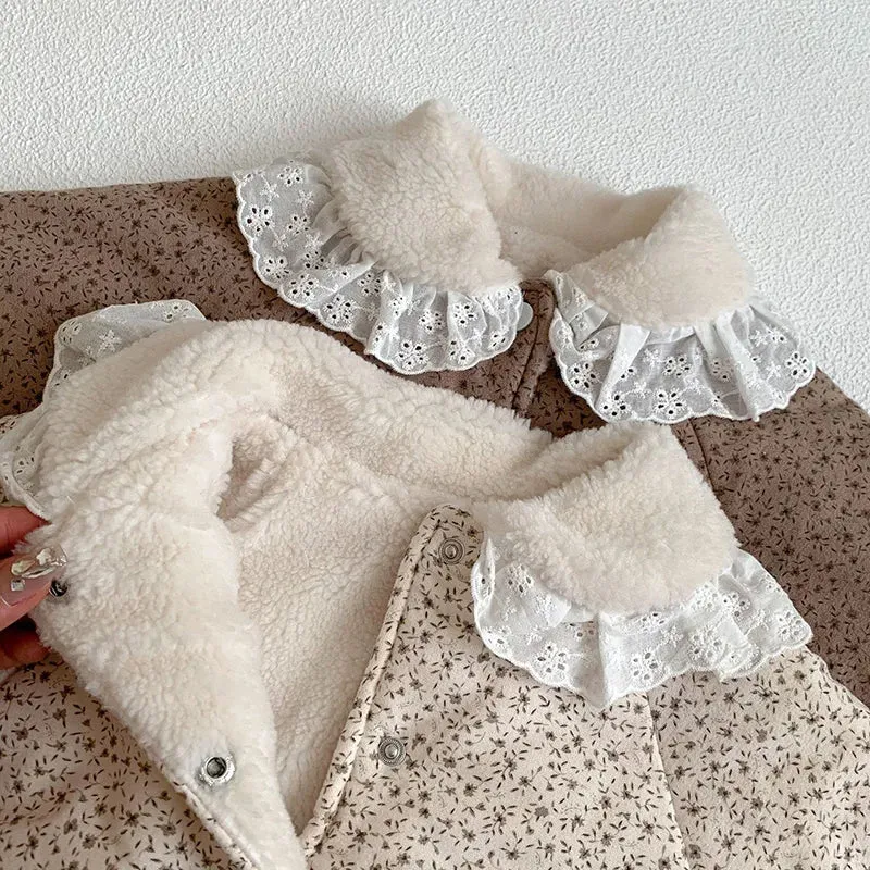 Fleece-Lined Baby Rompers