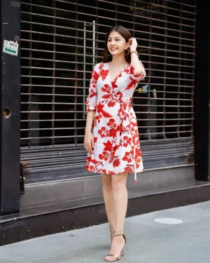 Floral Day Wrap Dress