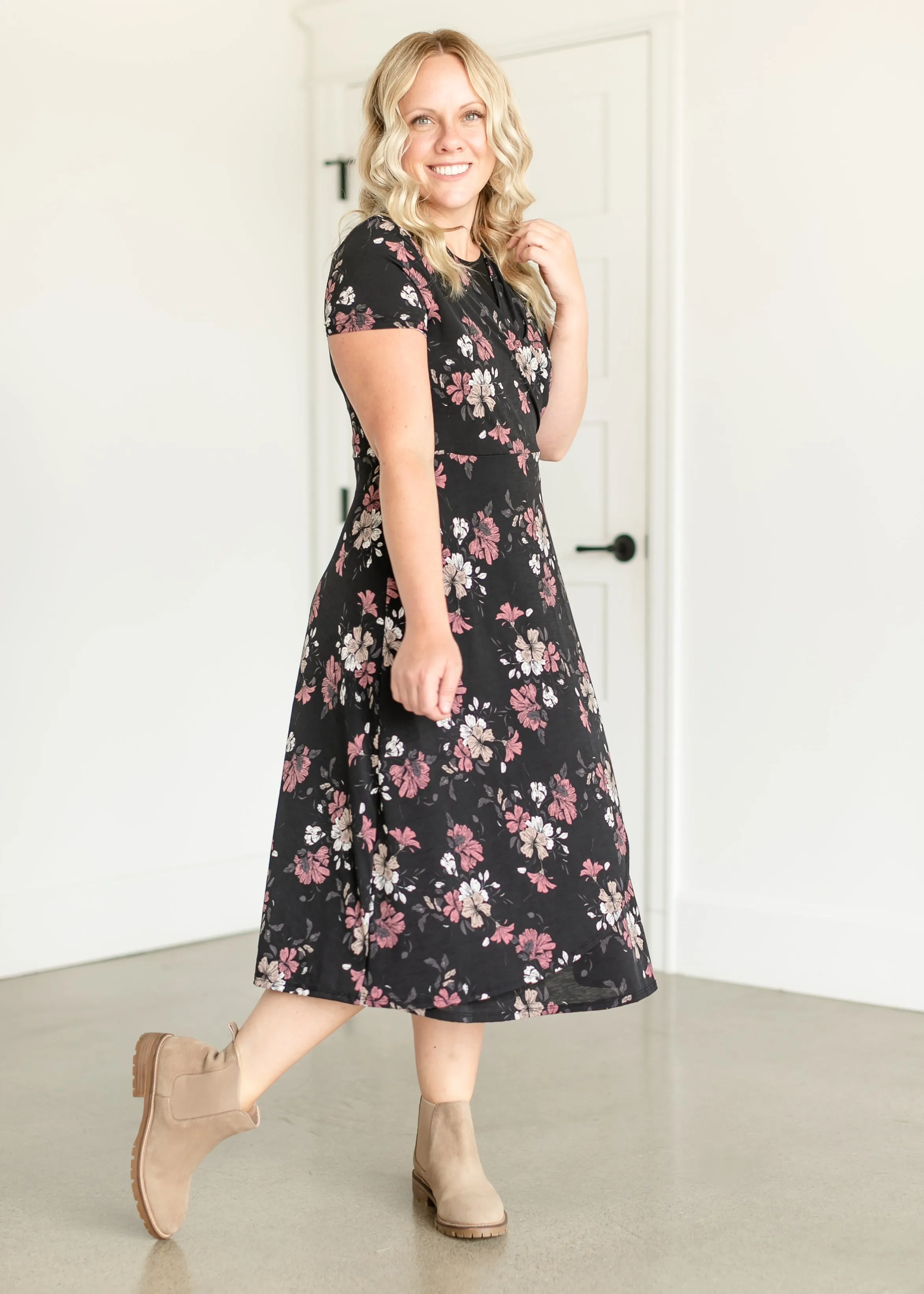 Floral Midi Wrap Dress - FINAL SALE