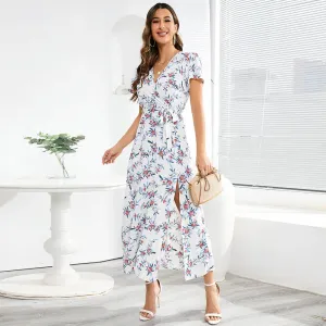 Floral Wrap Maxi Dress