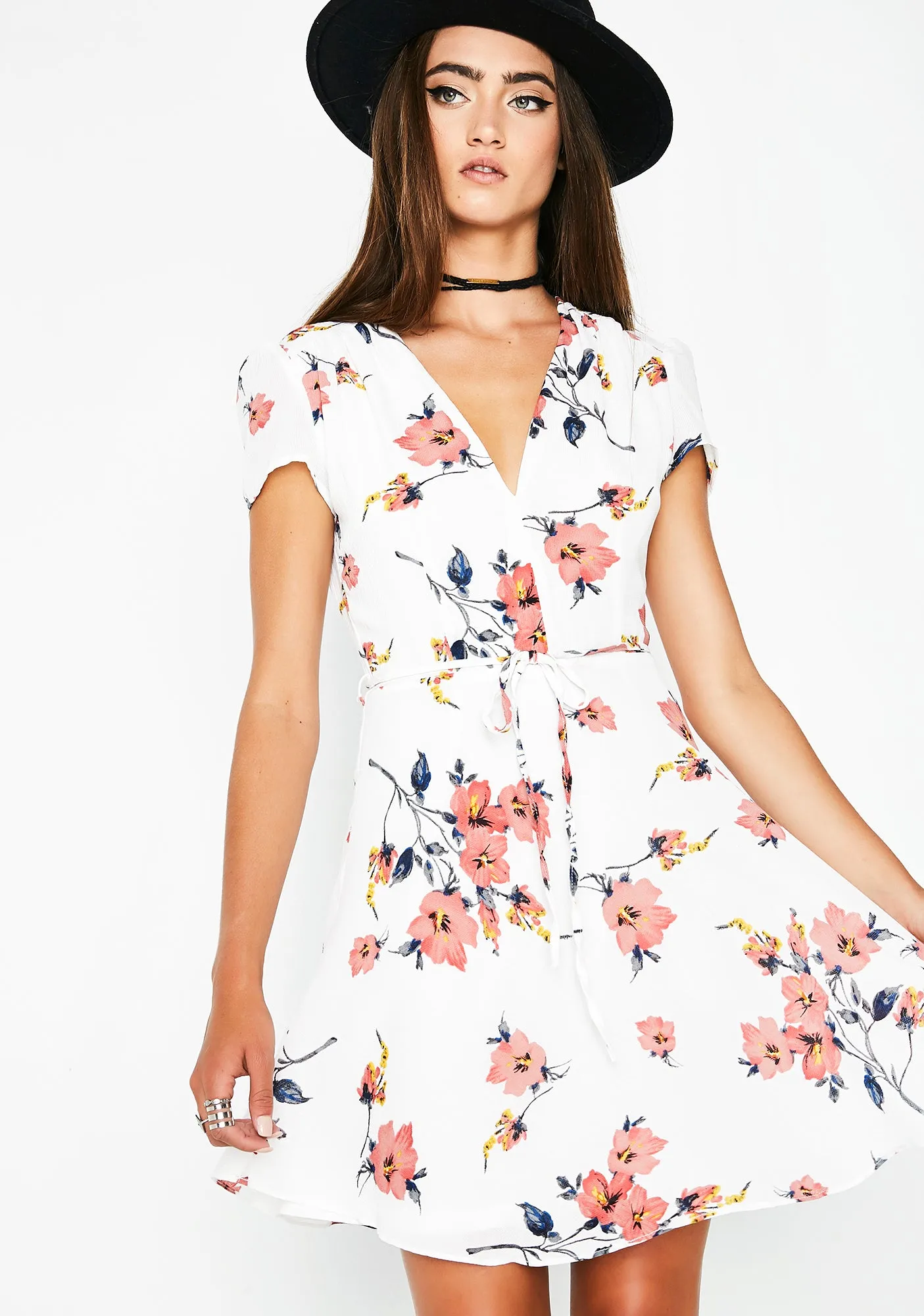 Fresh Picked Flowers Wrap Dress