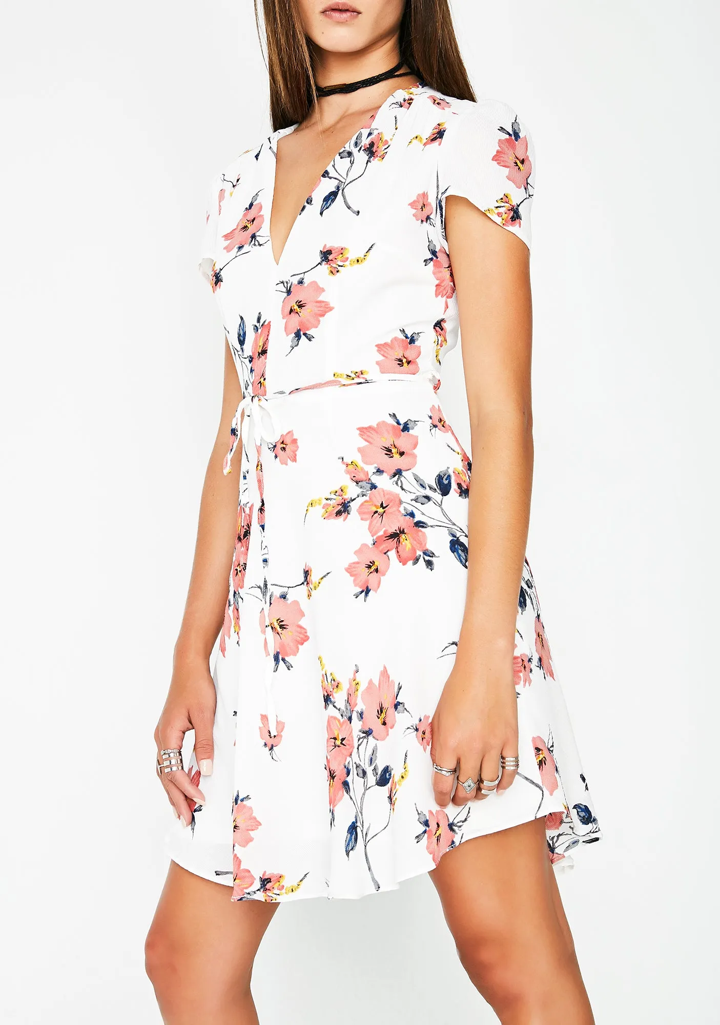 Fresh Picked Flowers Wrap Dress