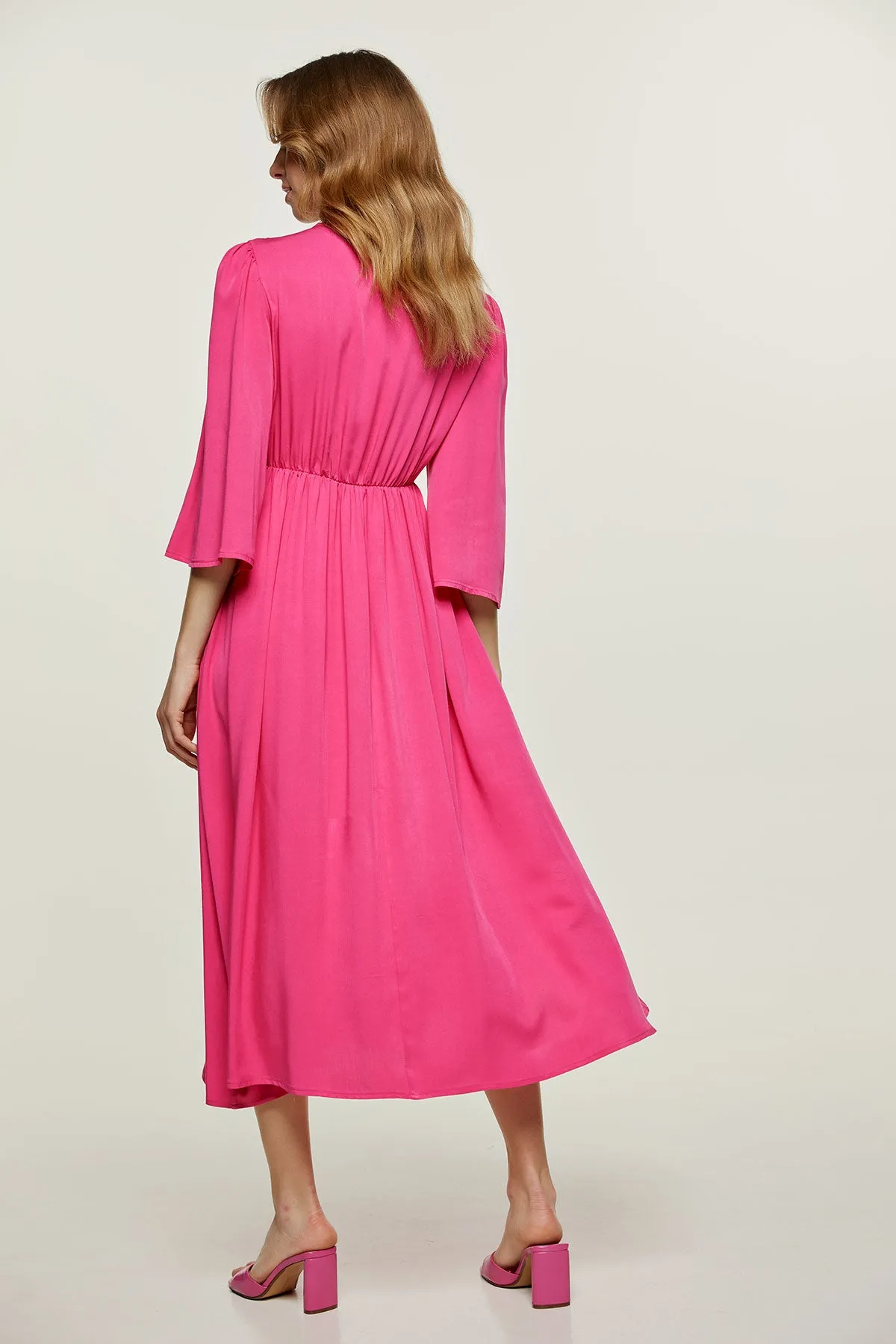 Fuchsia Empire Line Dress