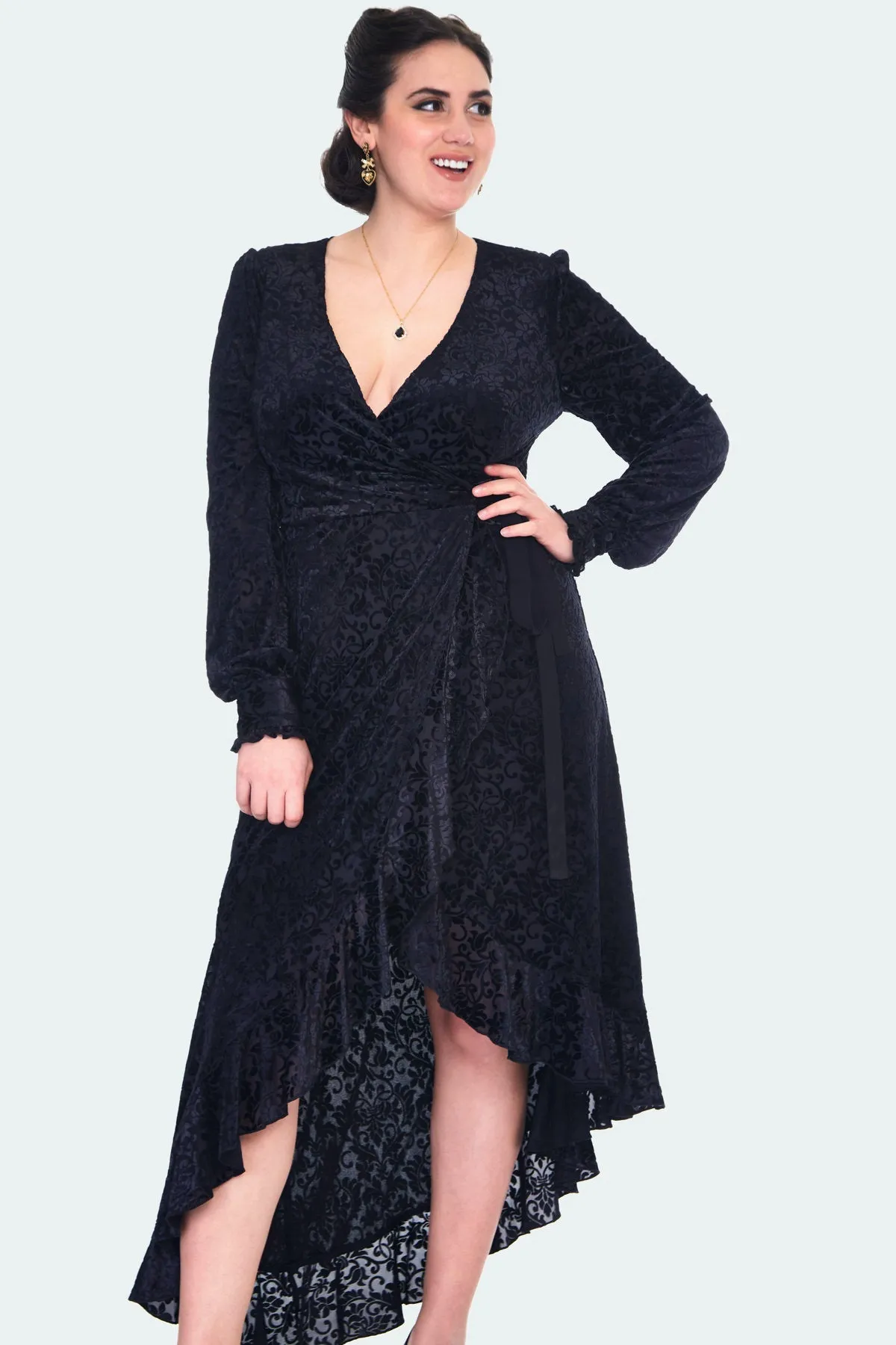 Gayle Vamp Wrap Dress