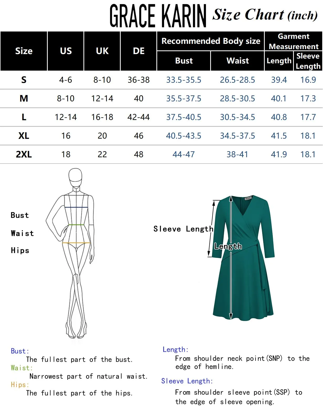 GRACE KARIN Formal Dress for Women Wedding Guest V Neck Wrap 3/4 Sleeve Swing Stretchy Midi Dress for Work Camel XL