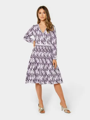 GWD Lennie Geometric Print Knee Length Dress