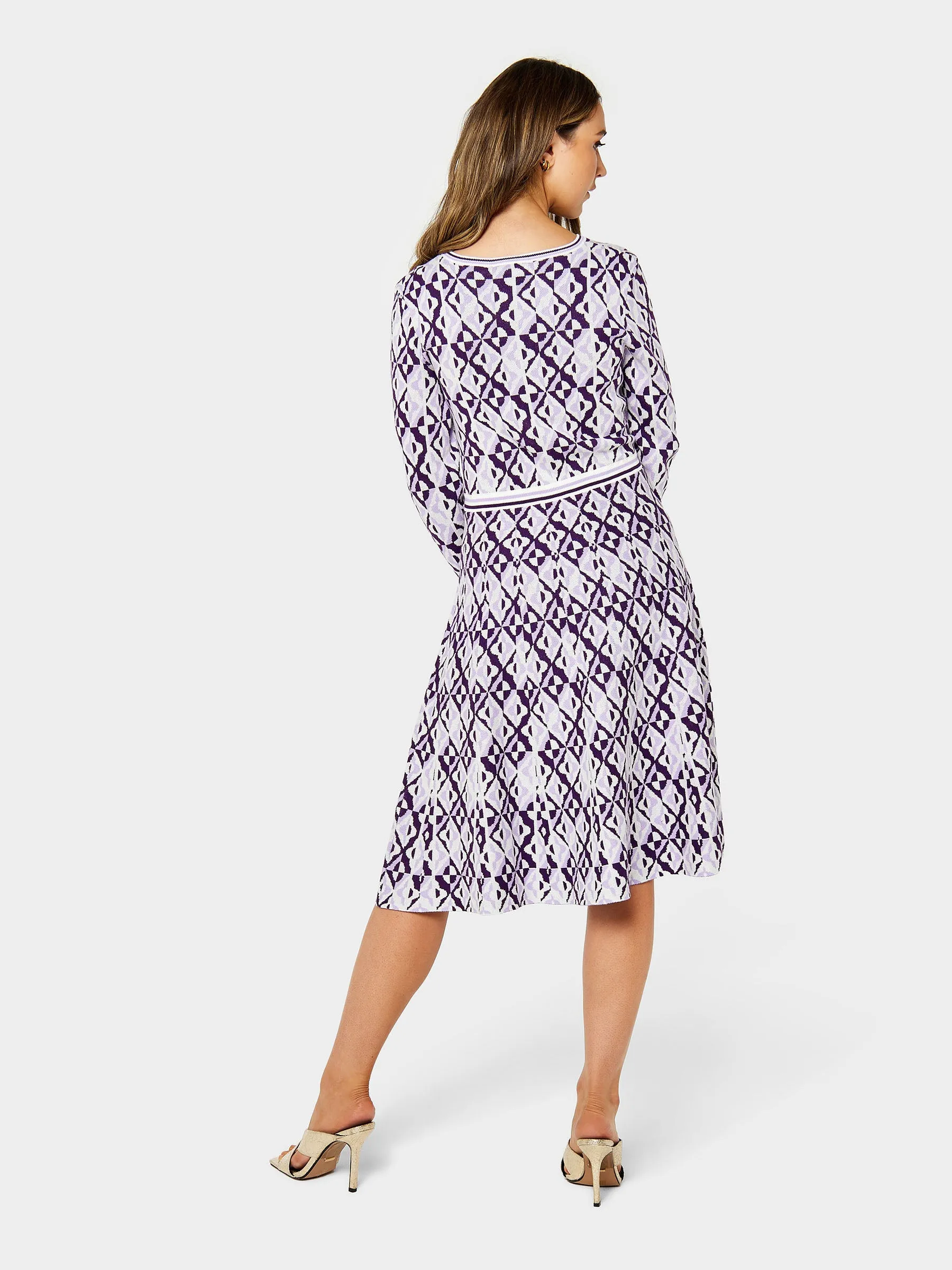 GWD Lennie Geometric Print Knee Length Dress