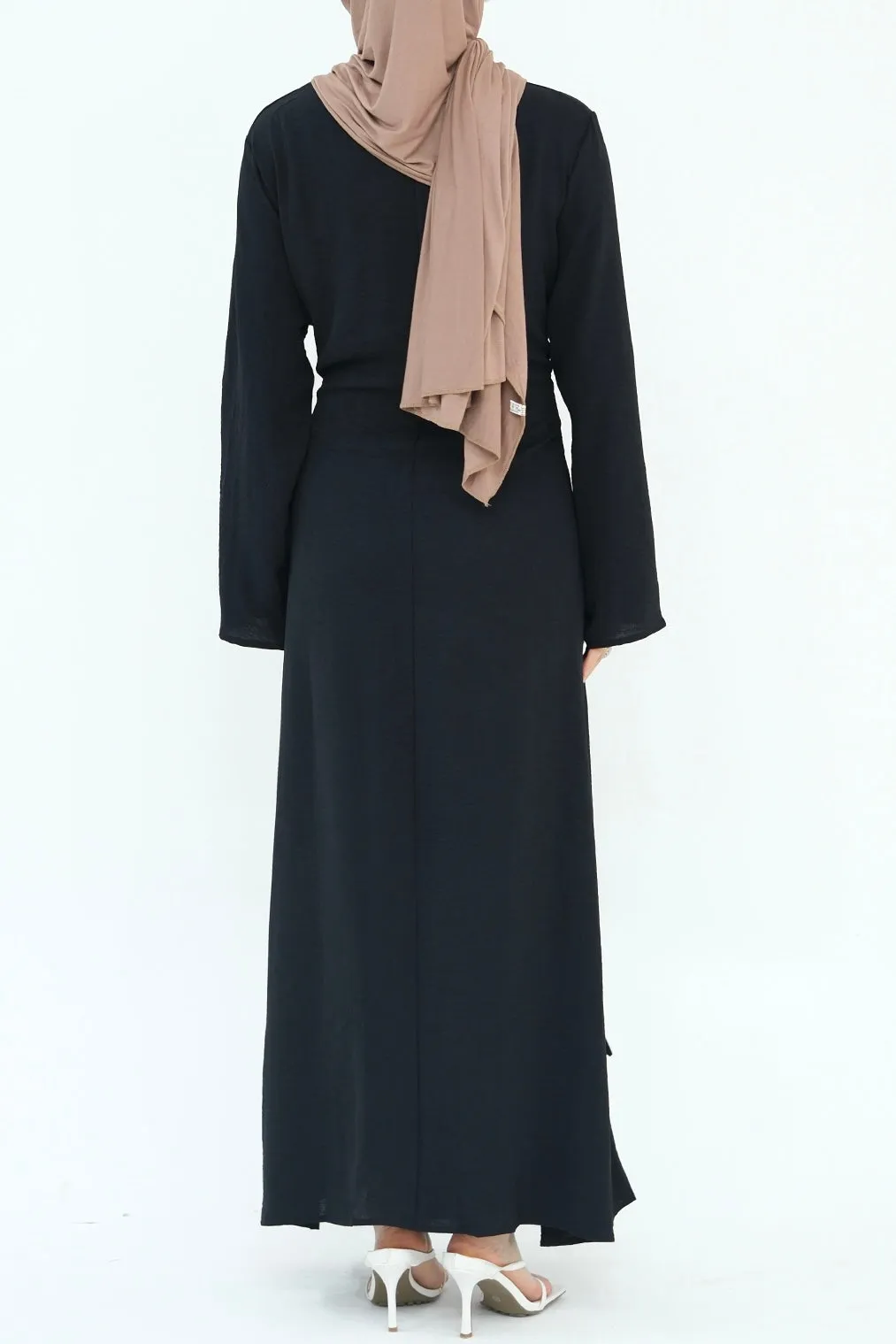 Hanadi Wrap Maxi Dress Abaya 822 - Black