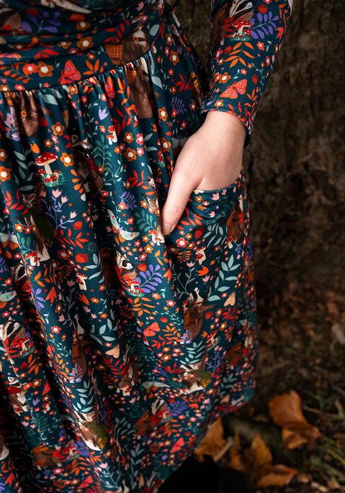 Huxley Foraging Racoons Print Dress