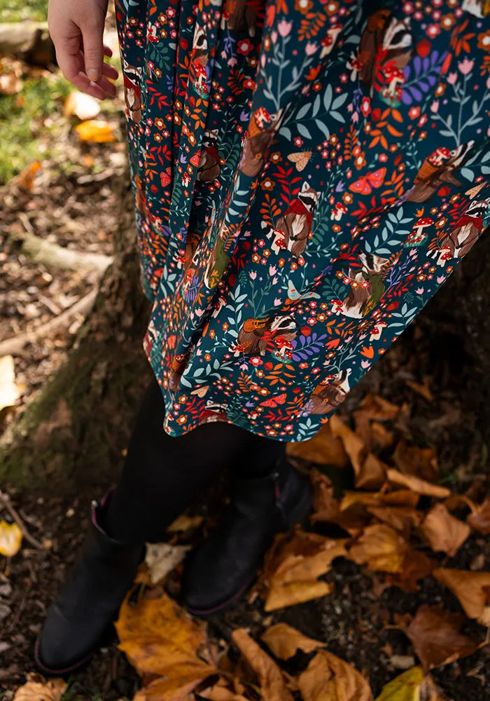 Huxley Foraging Racoons Print Dress