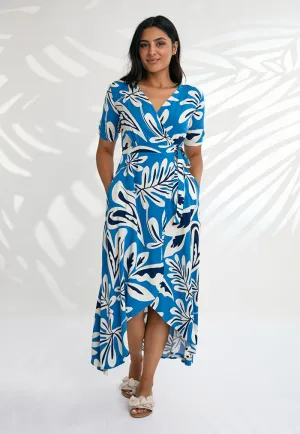 Indii Breeze Renae Wrap Maxi Dress - Blue Love