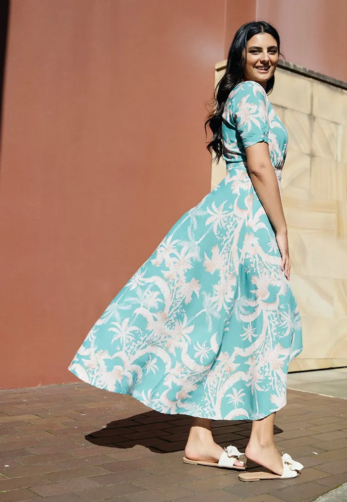 Indii Breeze Renae Wrap Maxi Dress - Indy Mint