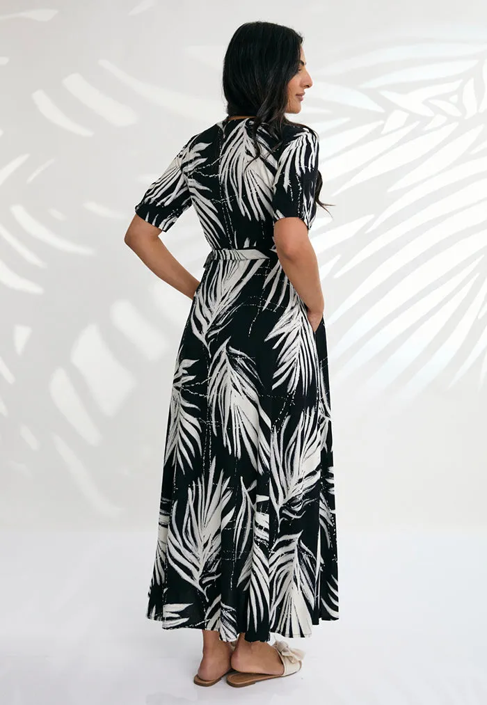 Indii Breeze Renae Wrap Maxi Dress - Maui Black