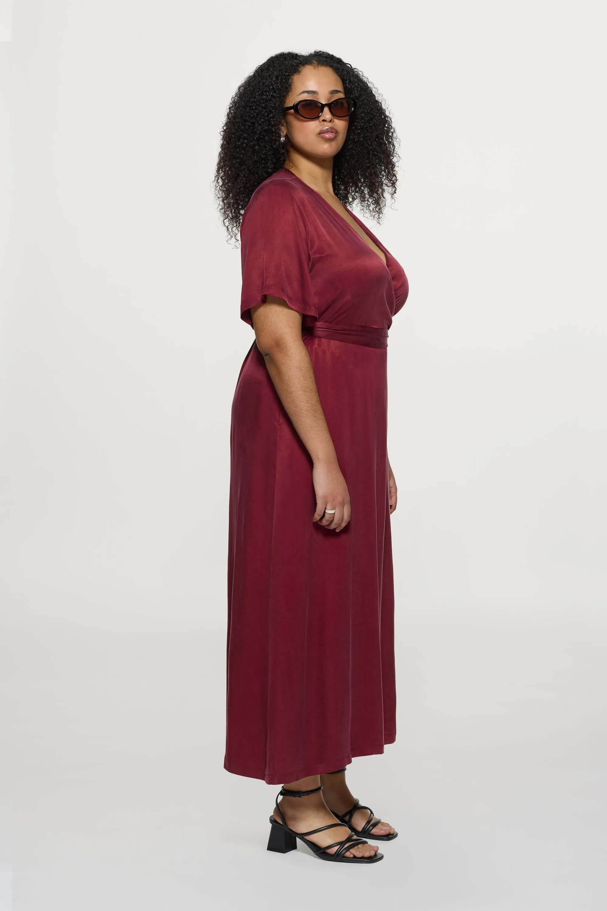 Jaqi Wrap Dress Cabernet