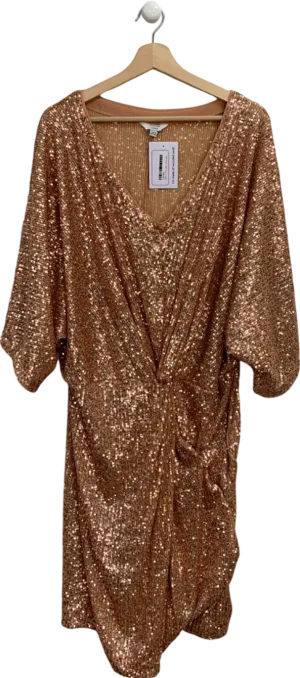 Joanna Hope Rose Gold Sequin Dress UK 26