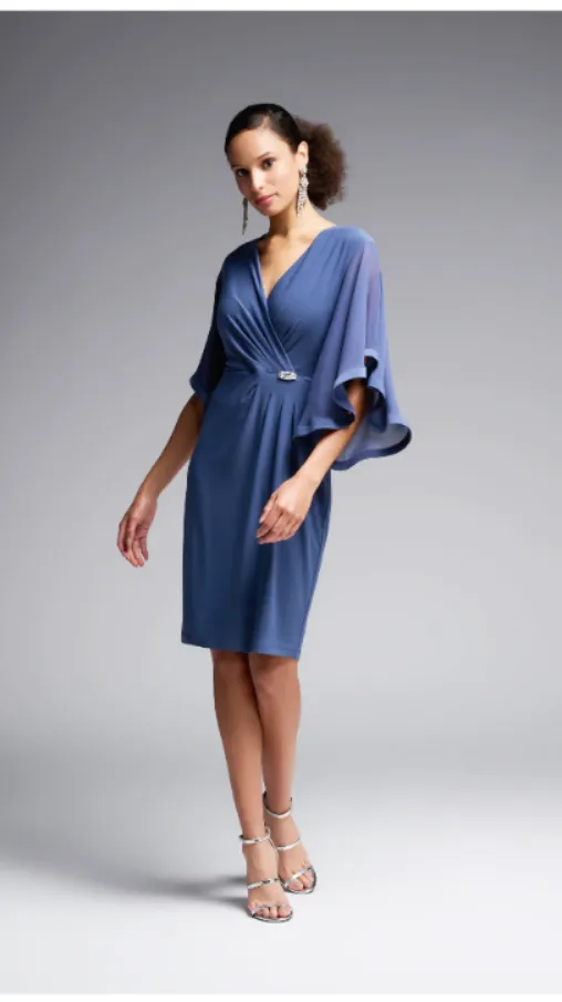 Joseph Ribkoff flutter sleeve dress