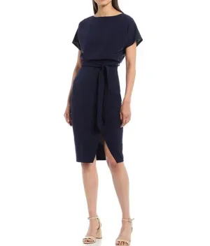 kensie Blouson Faux-Wrap Dress