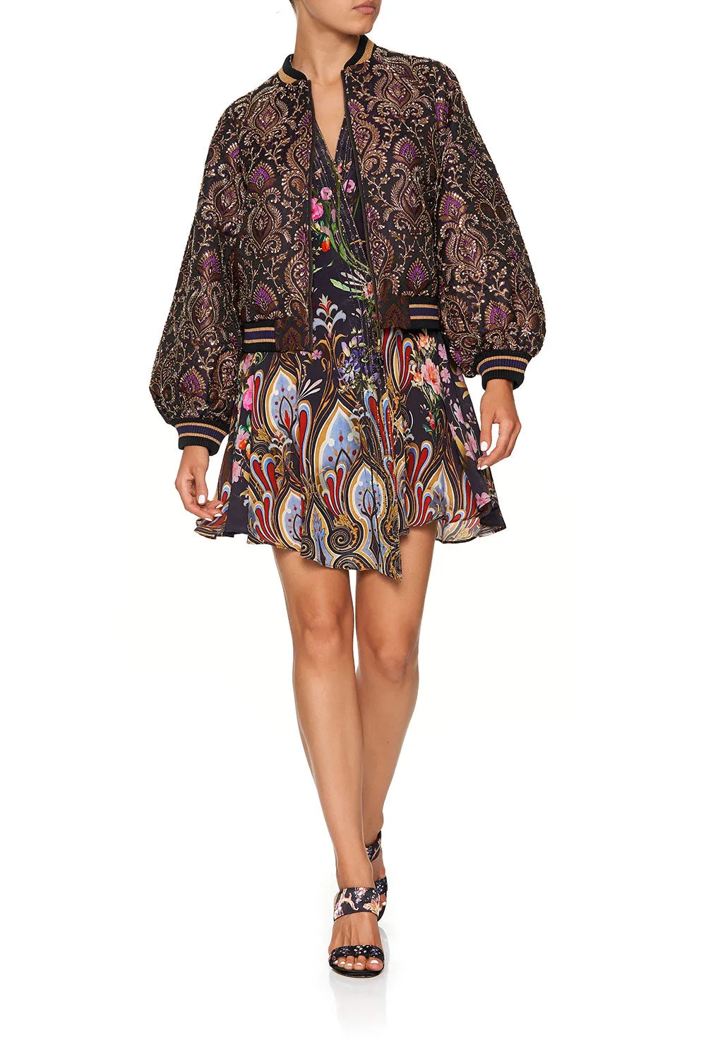 KIMONO WRAP DRESS WITH OBI BELT WILD FLOWER