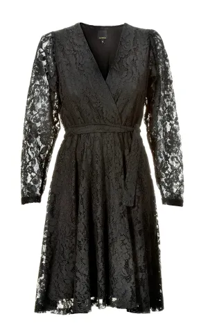 Lace Wrapdress - Black