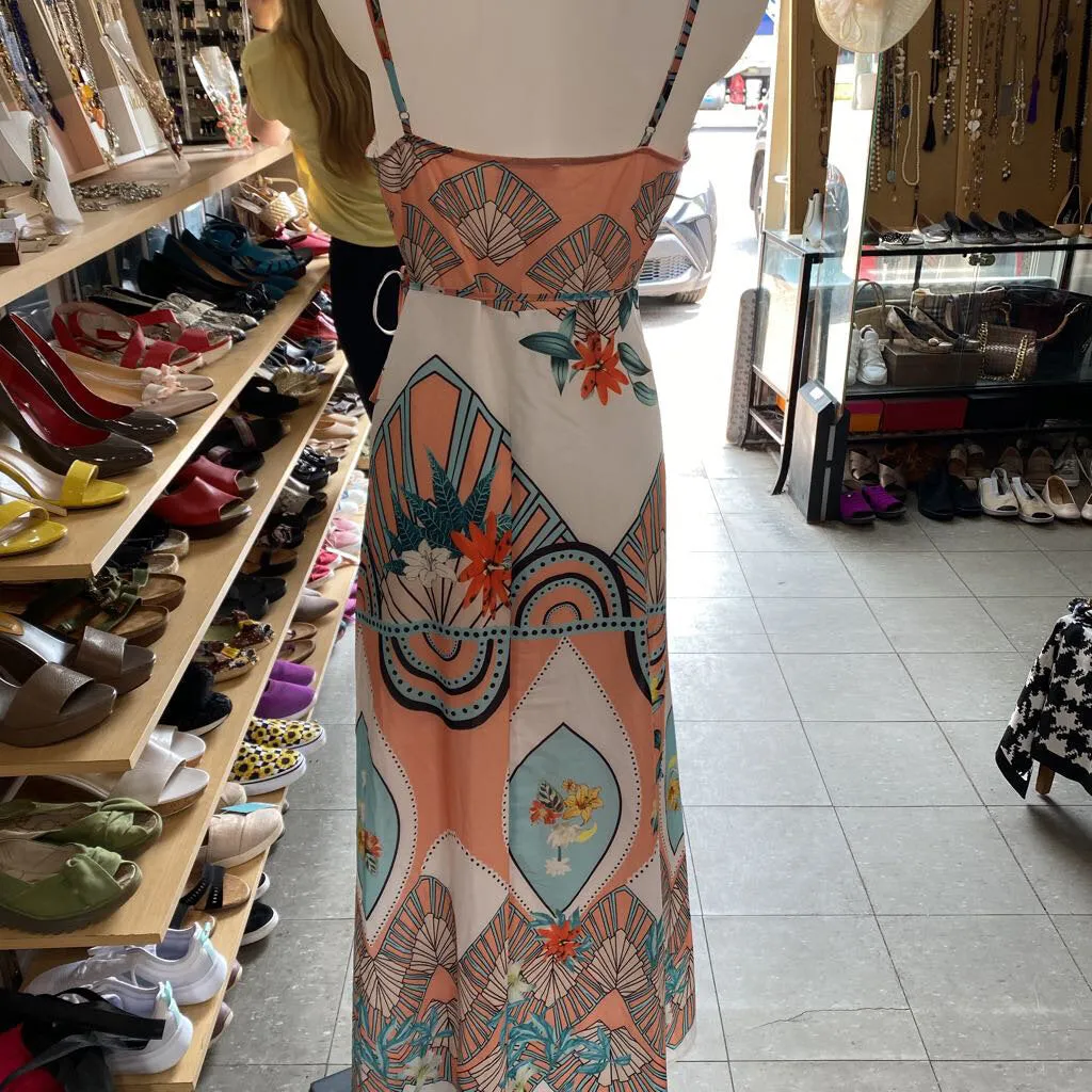 L'Atiste floral wrap maxi dress NWT M