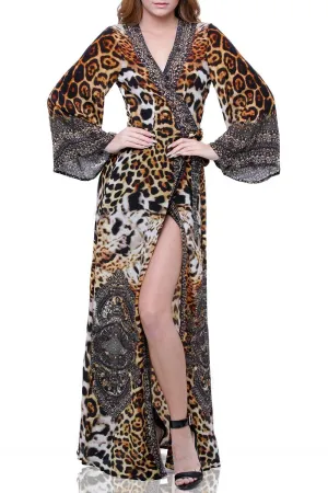 Leopard Print Wrap Dress As Seen On Kyle Richards in The Real Housewives of Beverly Hills