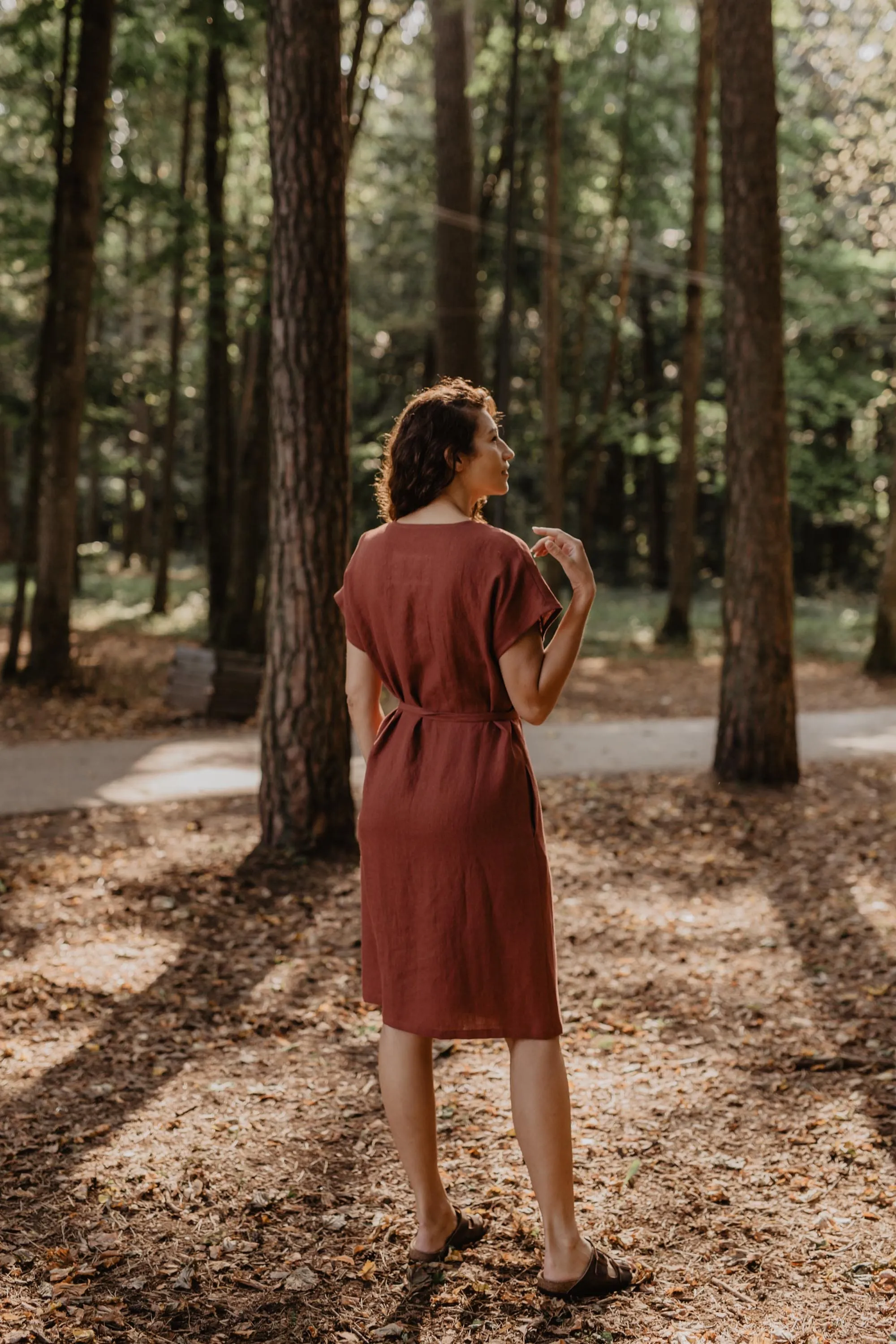 Linen wrap dress Rome