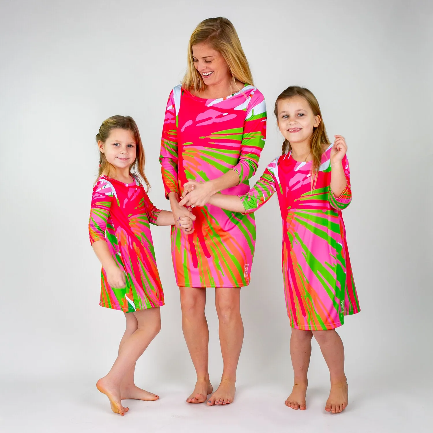 Little Ladies Punchy Palm Dock Dress