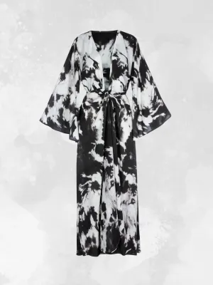 Long Wrap Dress - Cloudy Night