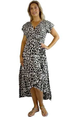 Long Wrap Dress "Safari"