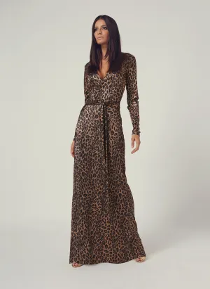 Look 3 Wrap Maxi Dress Leopard